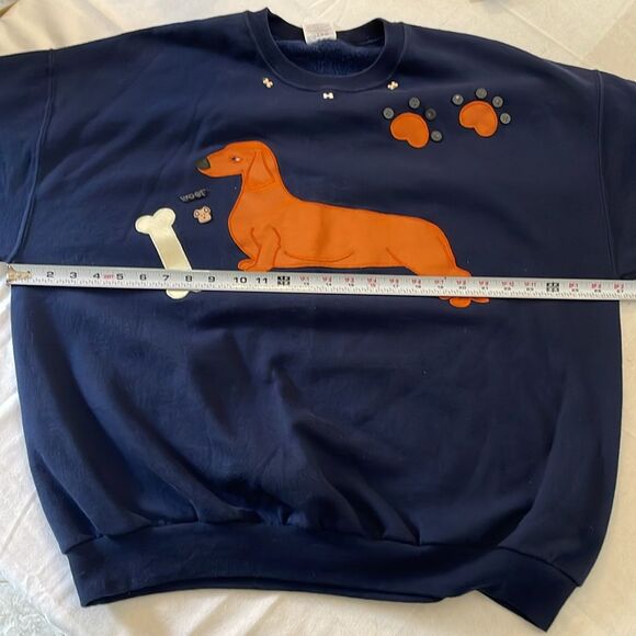 Jerzees custom Dachshund Dog embroidered Sweatshirt size 2X - Picture 5 of 6